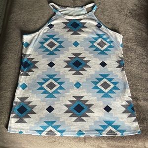 Womens top with native print